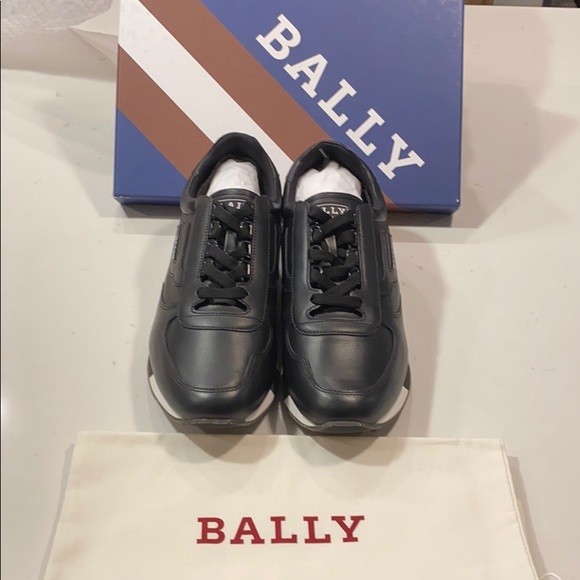 bally black calf plain